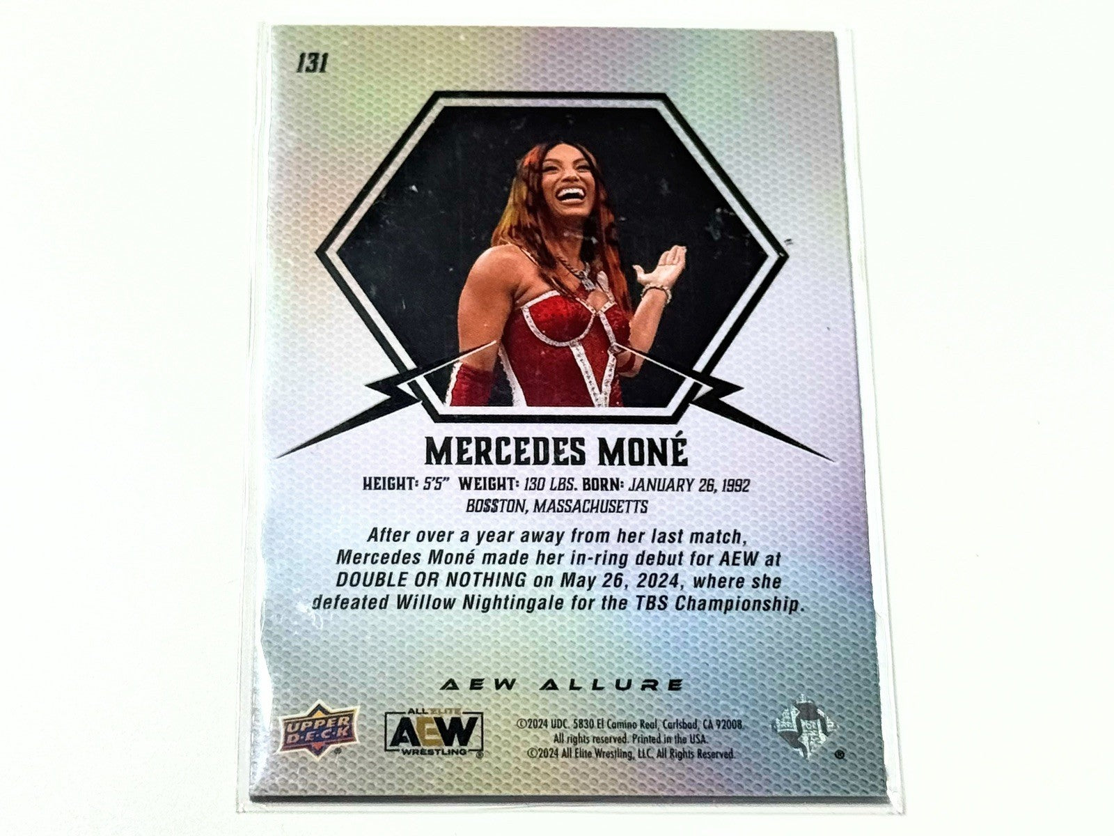 2024 Upper Deck AEW Allure Mercedes Mone Horizontal Base Card #131