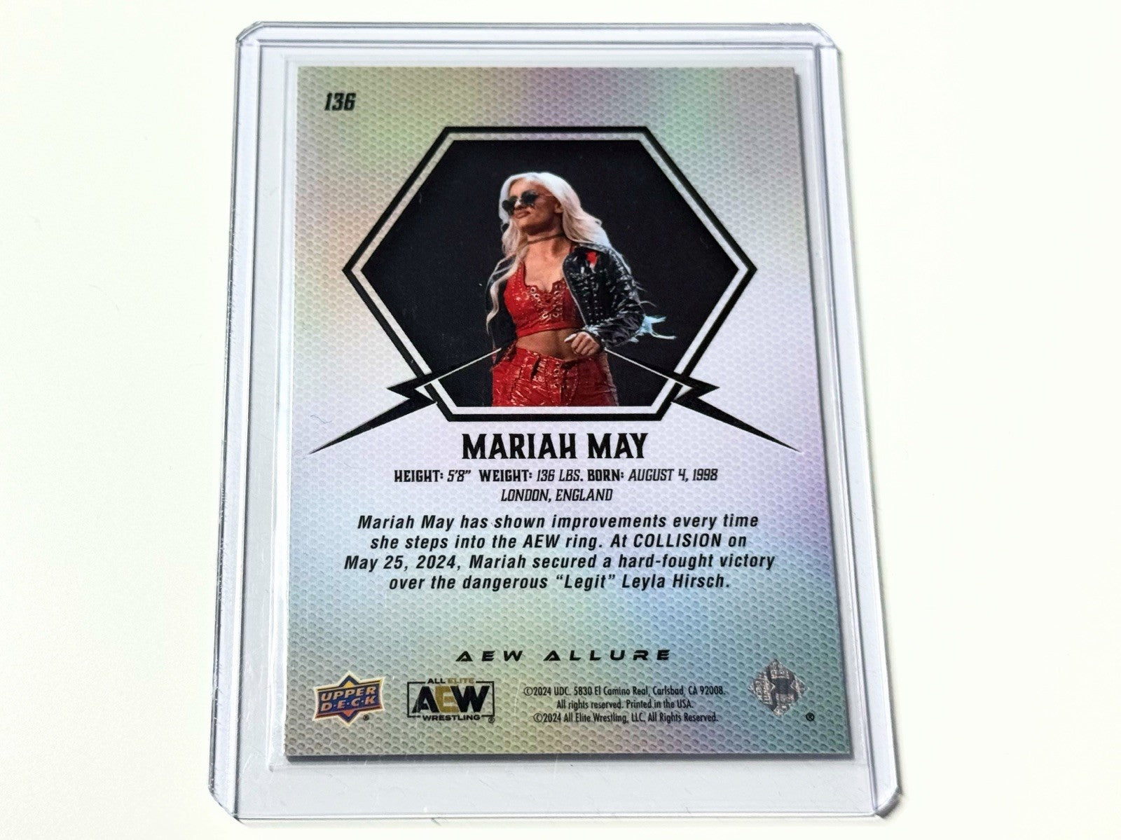 2024 Upper Deck AEW Allure Mariah May Horizontal Base Card #136