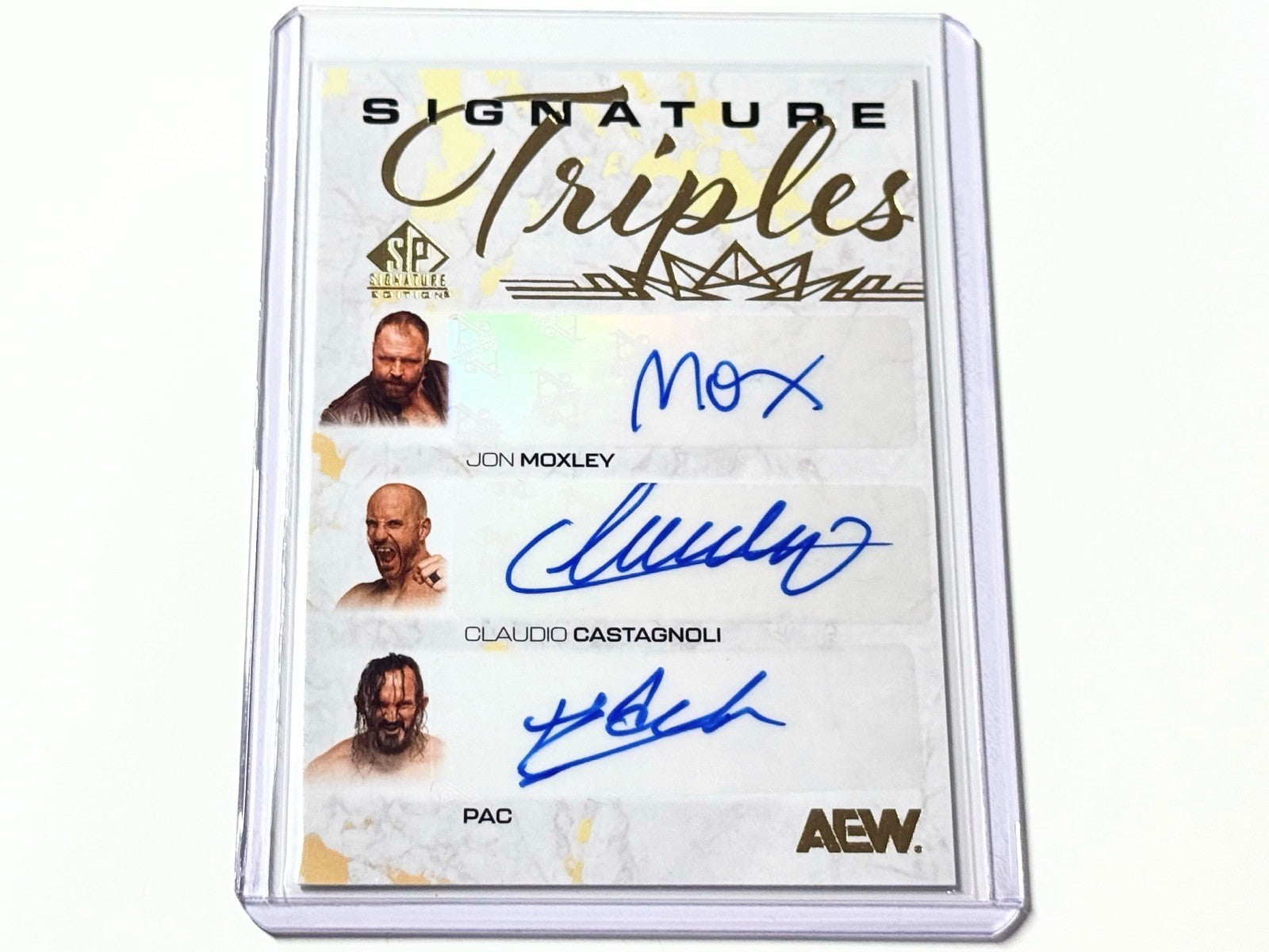 2026 Upper Deck AEW SP Signature Edition Death Riders Triples Signatures /25 Autographed Card ST-DRS