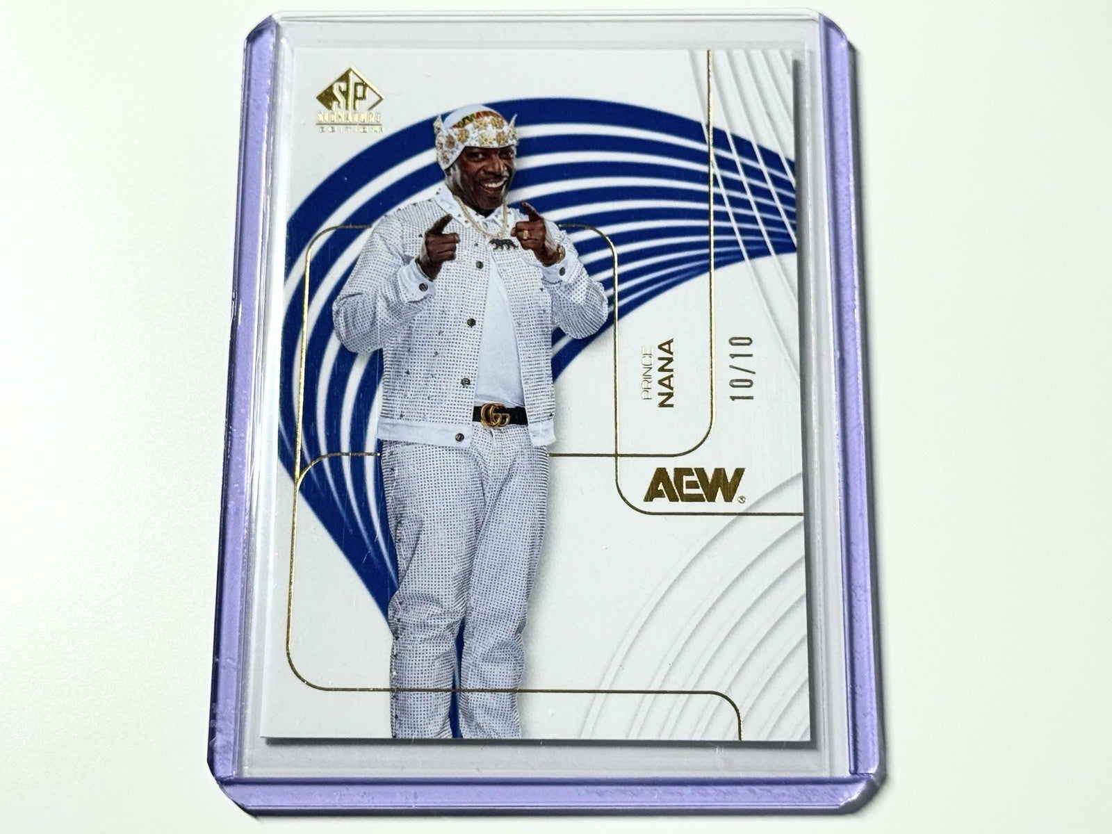 2026 Upper Deck AEW SP Signature Edition Prince Nana /10 Blue Card #79