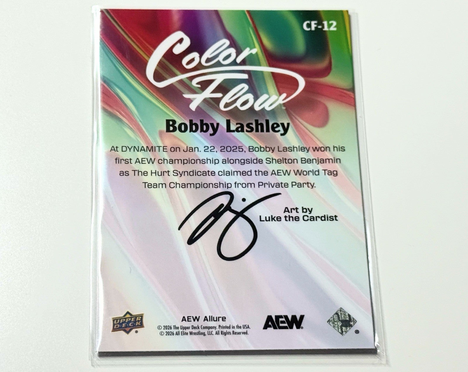 2026 Upper Deck AEW Allure Bobby Lashley Red Orange Color Flow Card CF-12