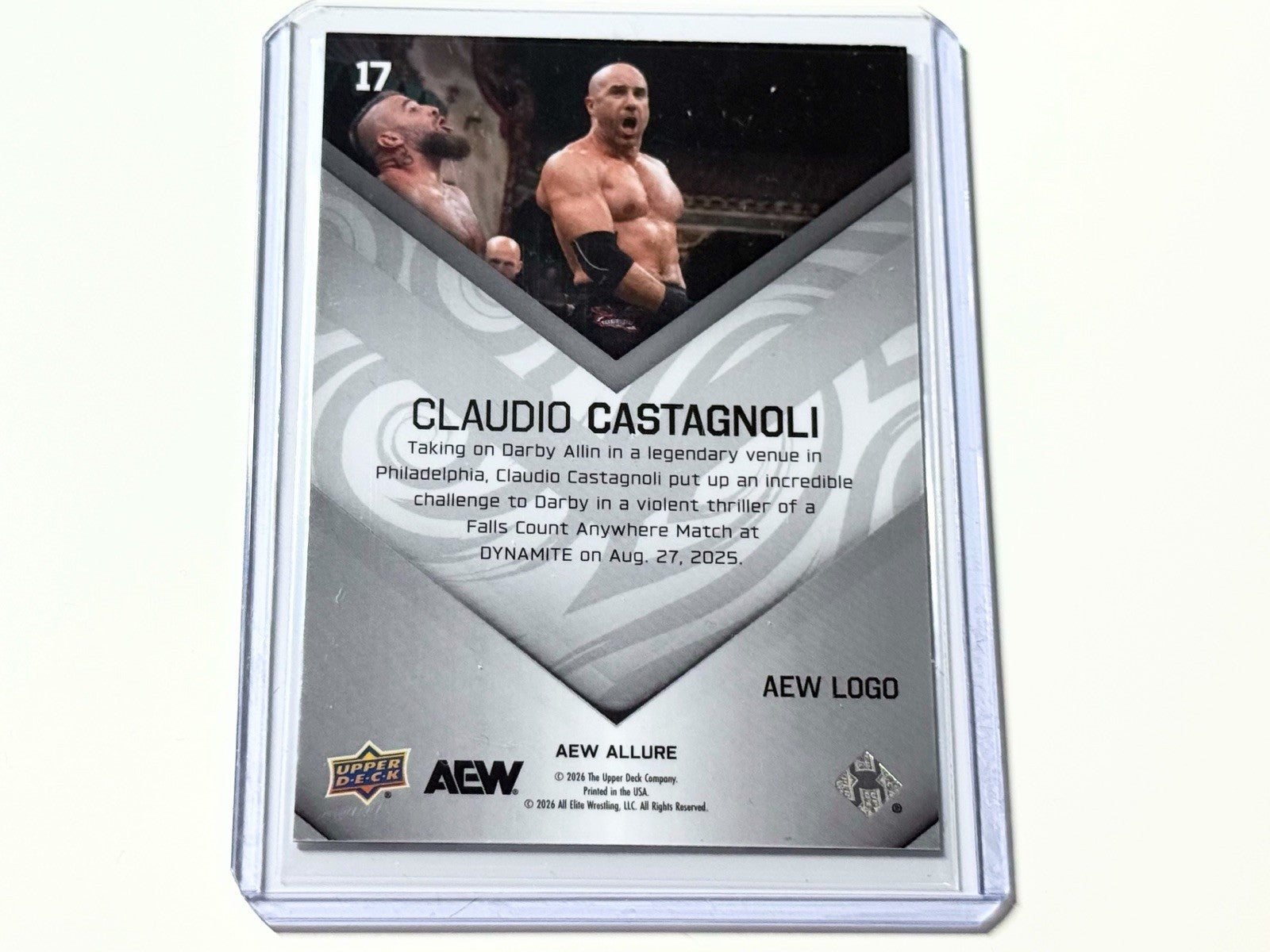 2026 Upper Deck AEW Allure Claudio Castagnoli AEW Logo /199 Parallel Card #17
