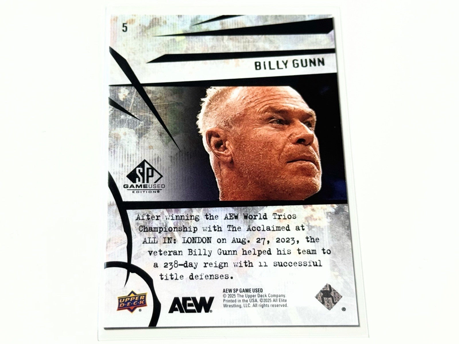 2025 Upper Deck AEW SP Game Used Billy Gunn Base Card #5