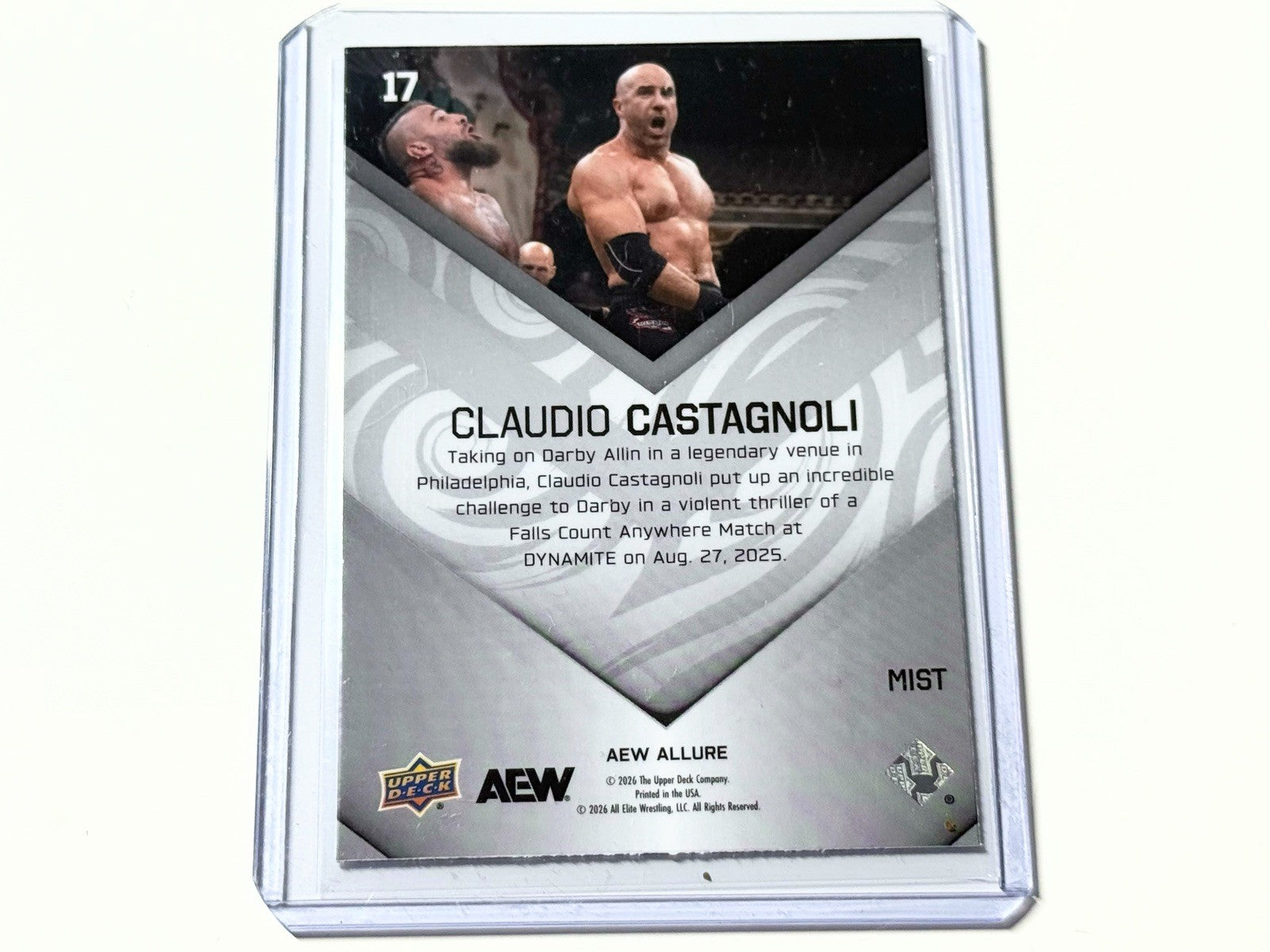 2026 Upper Deck AEW Allure Claudio Castagnoli Mist Parallel Card #17