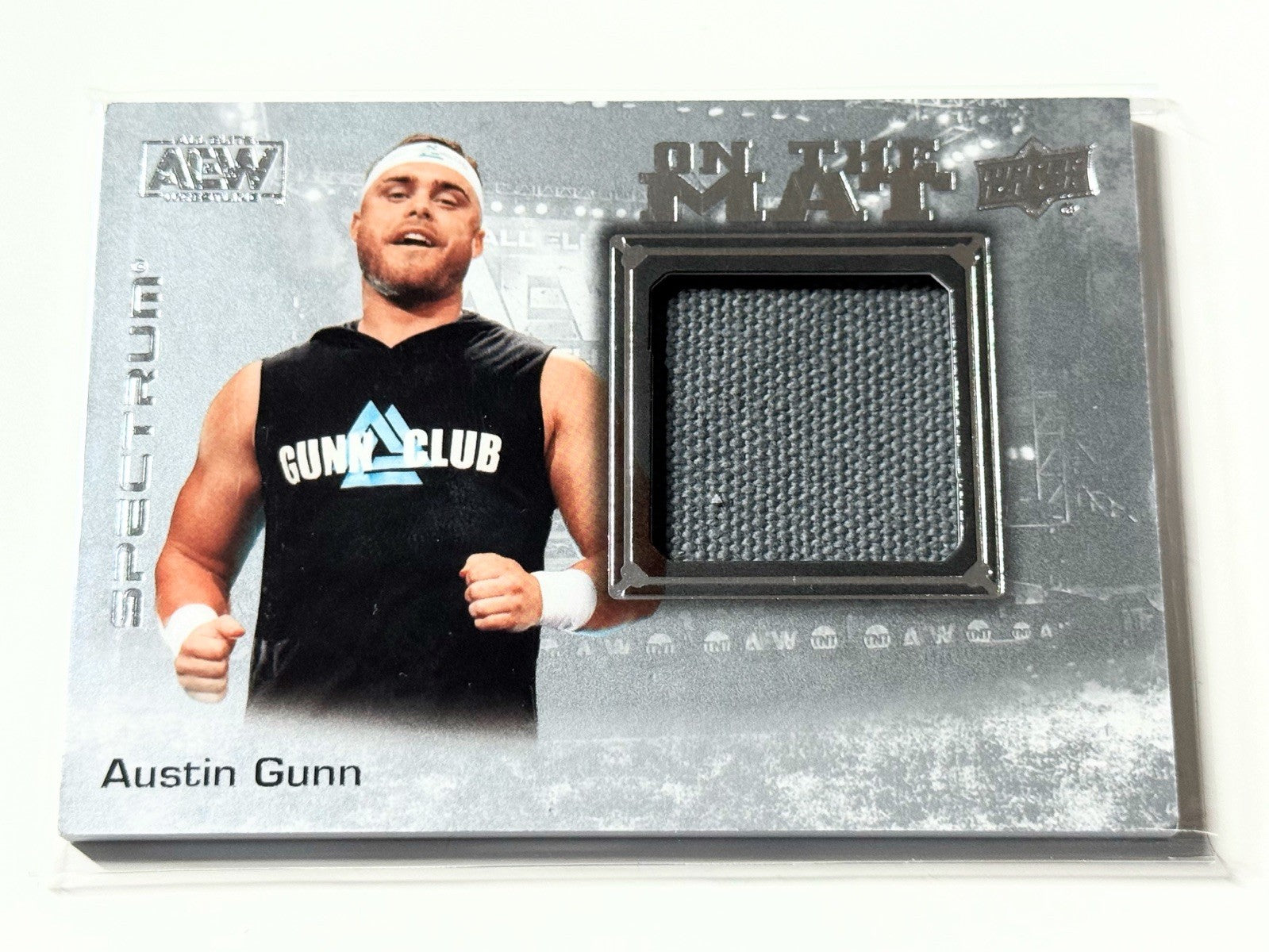 2021 Upper Deck AEW Spectrum Austin Gunn On The Mat Relic Card OTM-7
