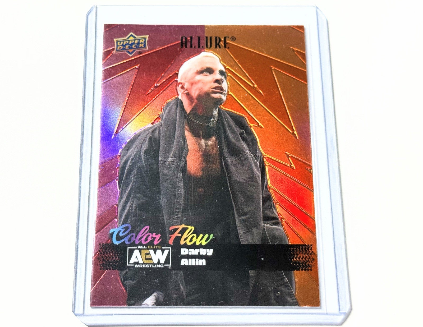 2024 Upper Deck AEW Allure Darby Allin Red Orange Color Flow Card CF-26