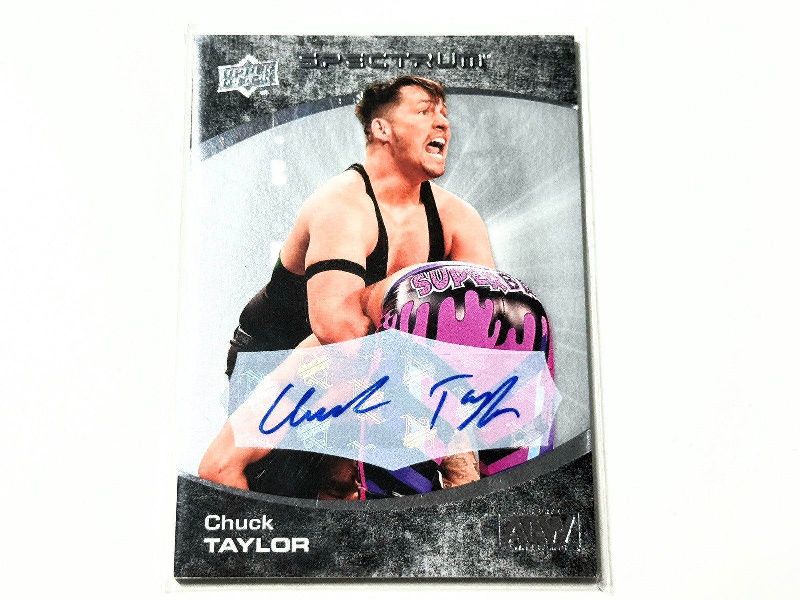 2021 Upper Deck AEW Spectrum Chuck Taylor Autographed Card #21
