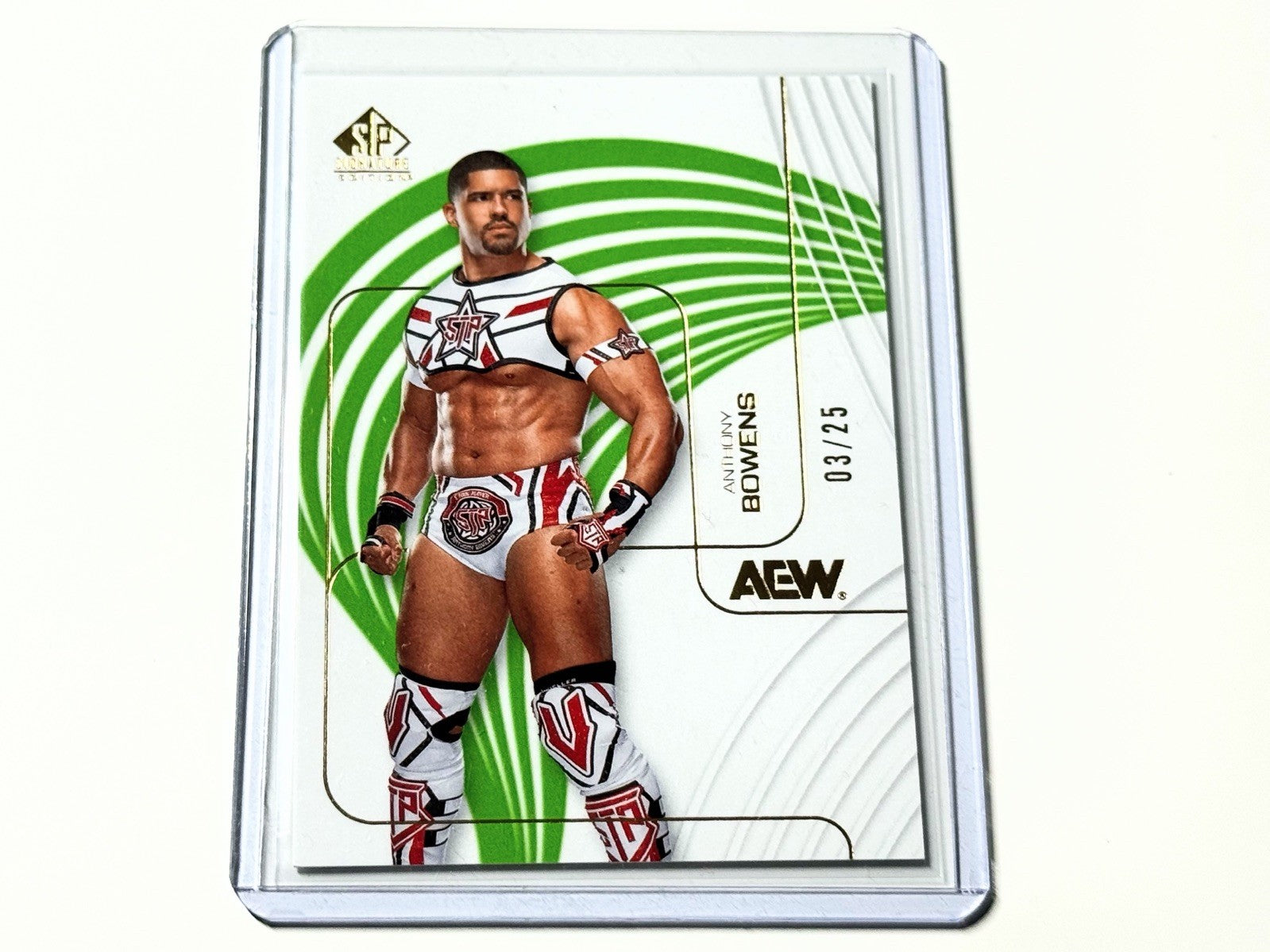 2026 Upper Deck AEW SP Signature Edition Anthony Bowens /25 Green Card #7