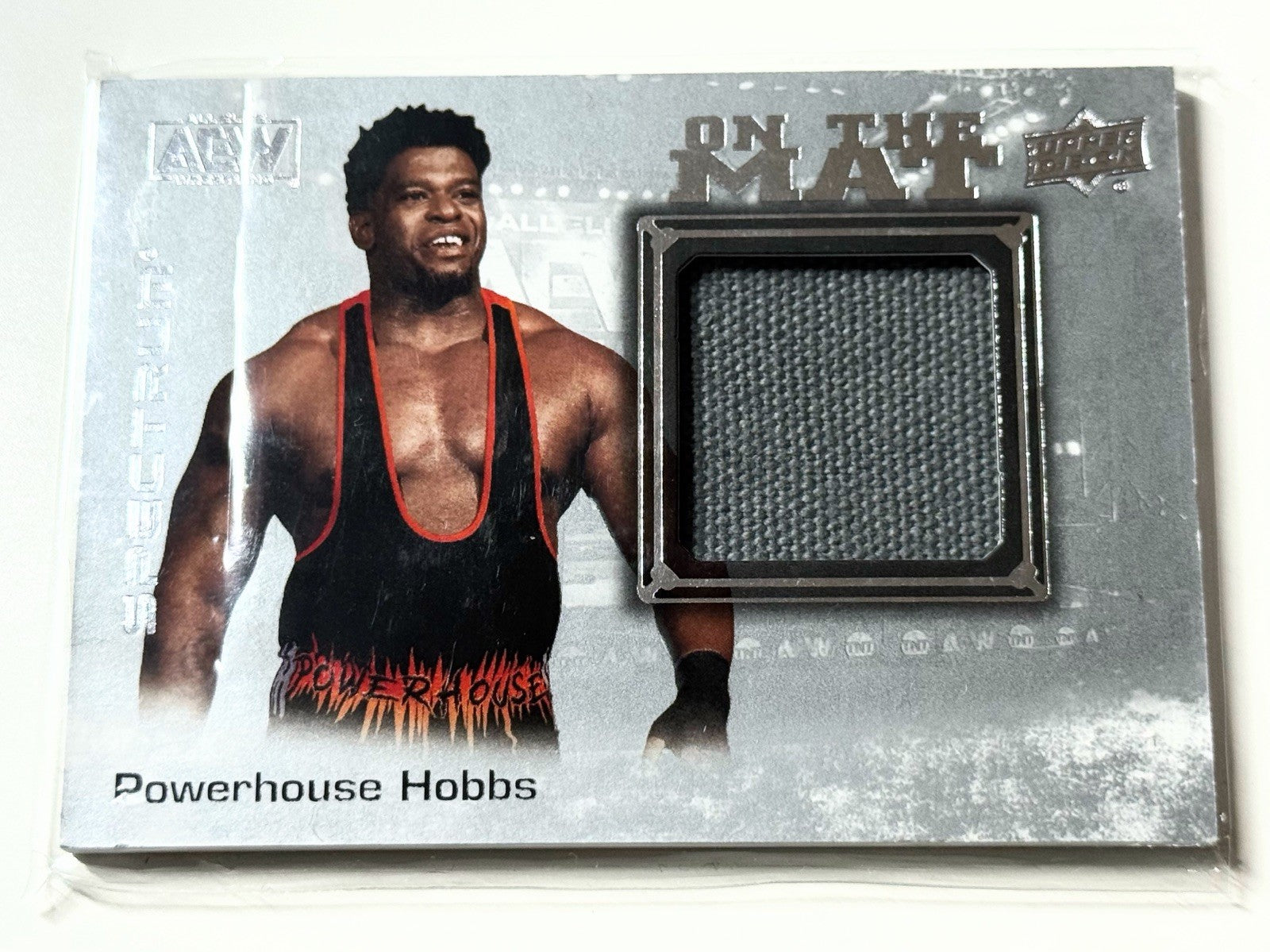 2021 Upper Deck AEW Spectrum Powerhouse Hobbs On The Mat Relic Rookie Card OTM-22