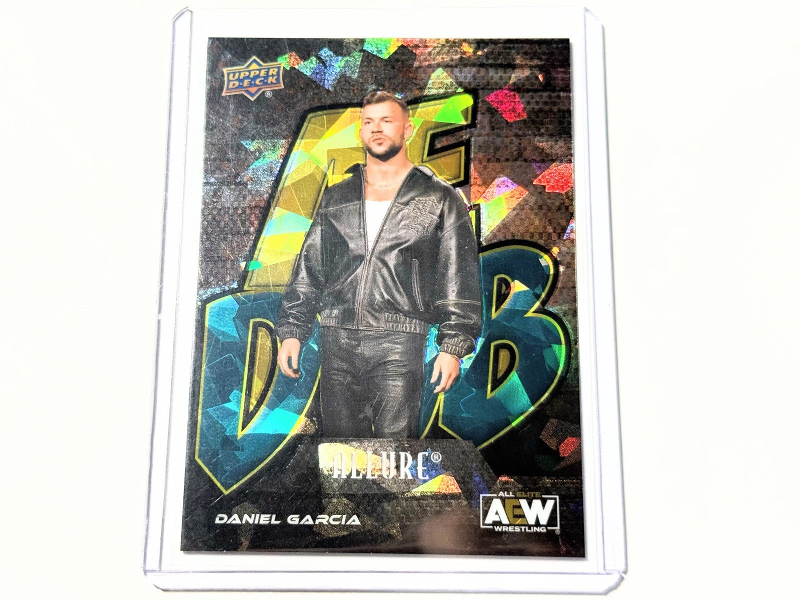 2024 Upper Deck AEW Allure Daniel Garcia AE DUB Green Quartz /99 Card DUB-18
