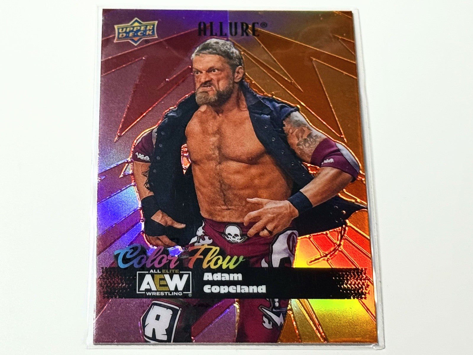 2024 Upper Deck AEW Allure Adam Copeland Red Orange Color Flow Card CF-16