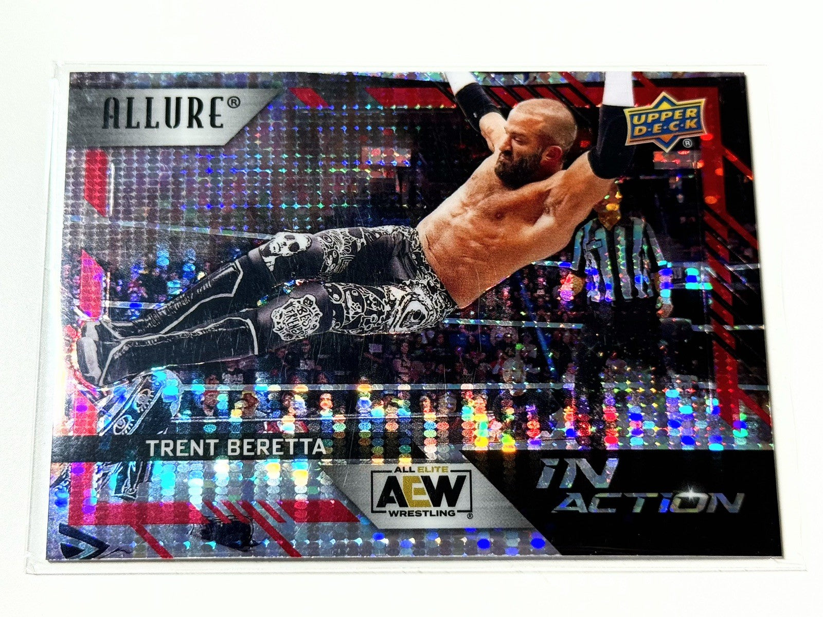 2024 Upper Deck AEW Allure Trent Beretta In Action Red Pulsar Card IA-24