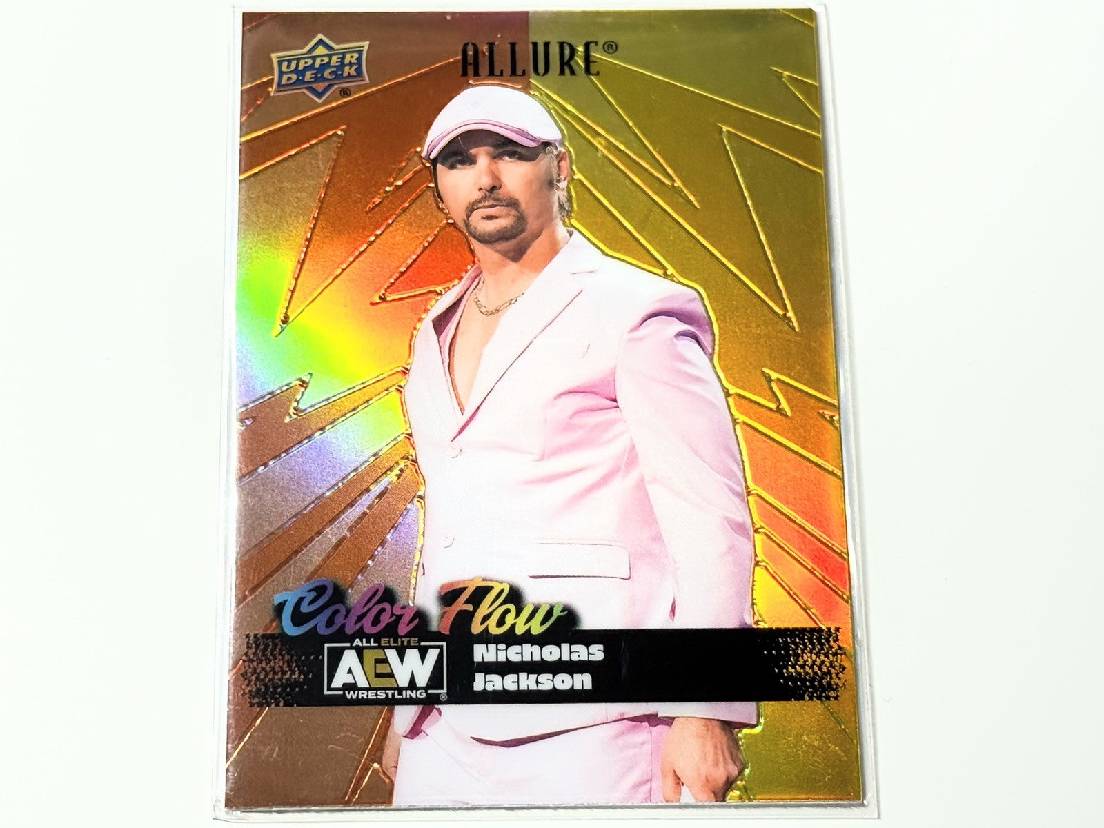 2024 Upper Deck AEW Allure Nicholas Jackson Orange Yellow Color Flow Card CF-22