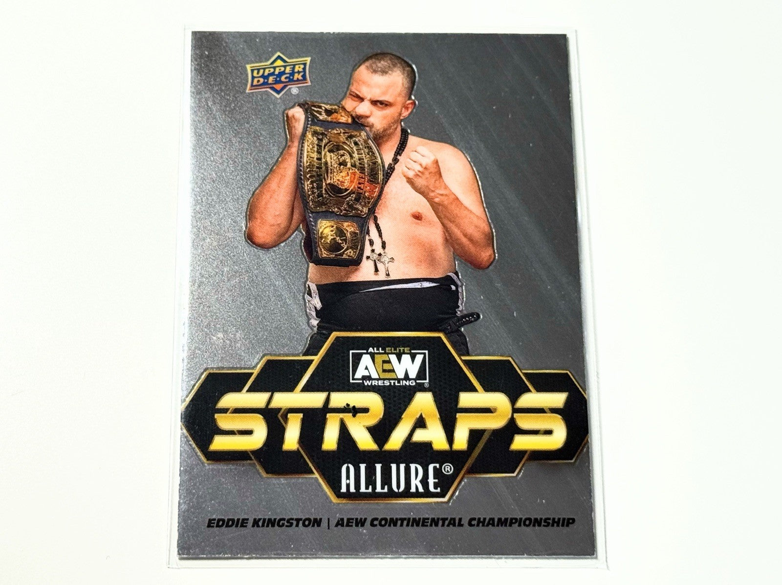 2024 Upper Deck AEW Allure Eddie Kingston Straps Continental Title Card S-6