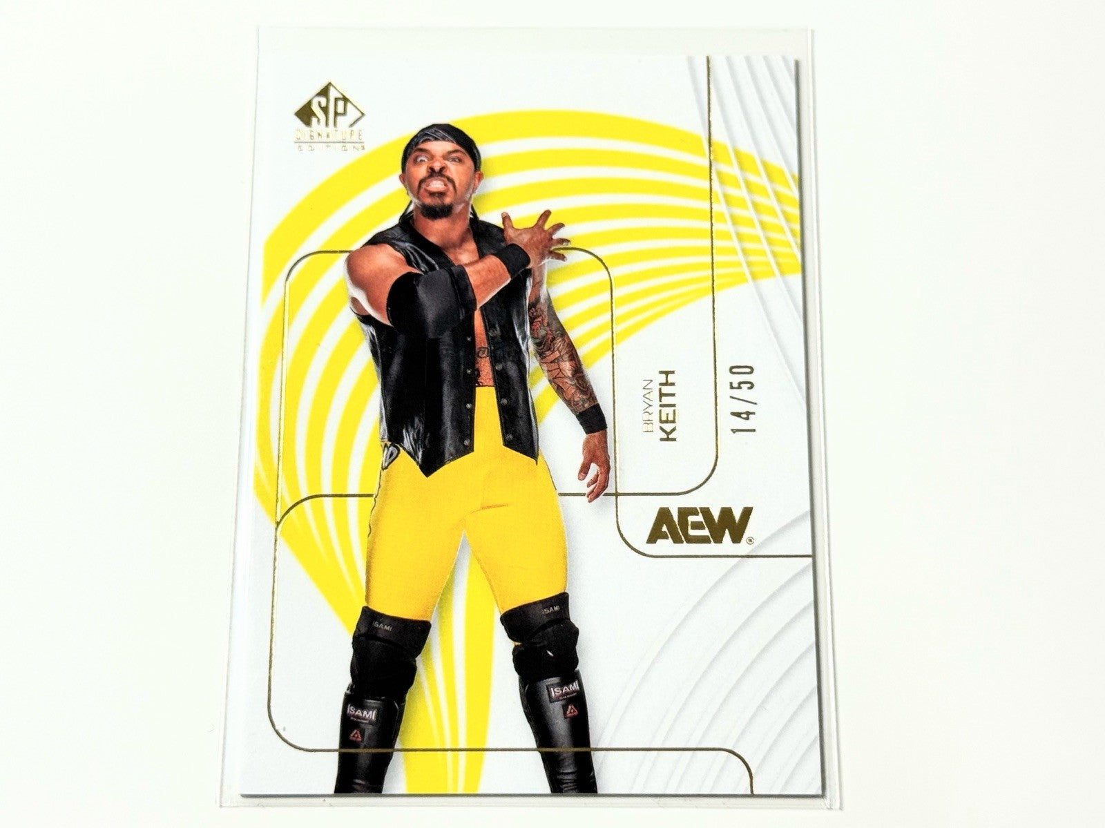 2026 Upper Deck AEW SP Signature Edition Bryan Keith /50 Yellow Card #14