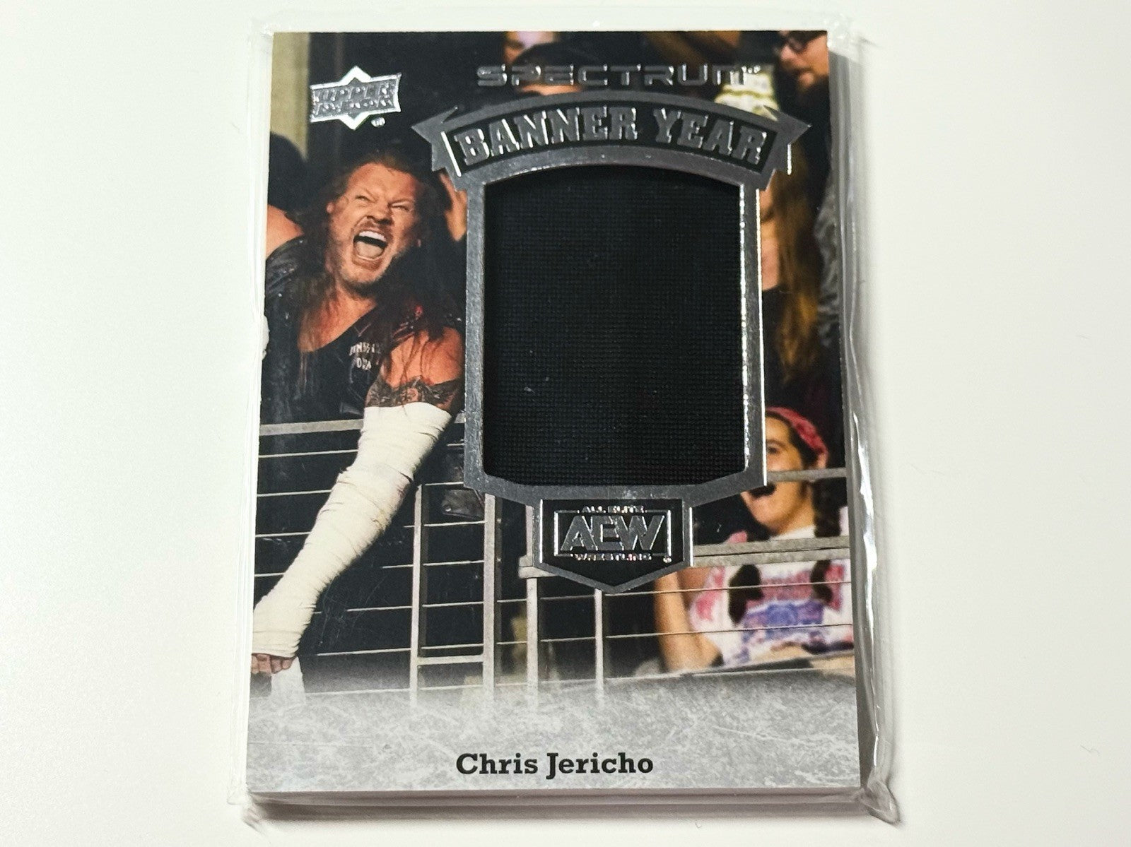 2021 Upper Deck AEW Spectrum Chris Jericho Banner Year Relic Card BY-8