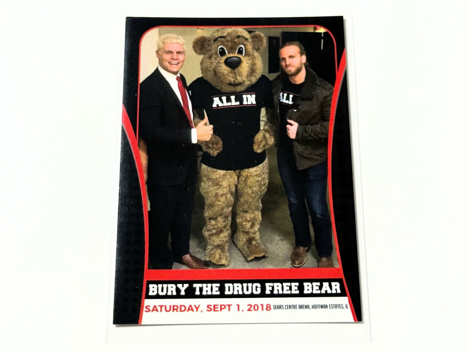 2018 AEW Highspots All In 2018 Bury The Drug Free Bear Base Card #34