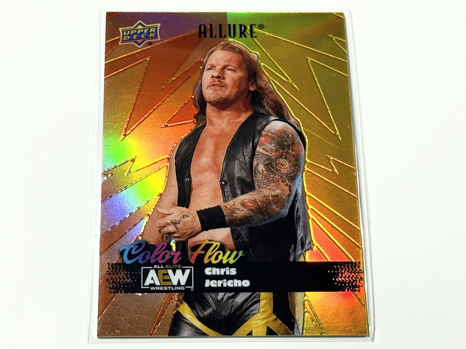 2024 Upper Deck AEW Allure Chris Jericho Orange Yellow Color Flow Card CF-23