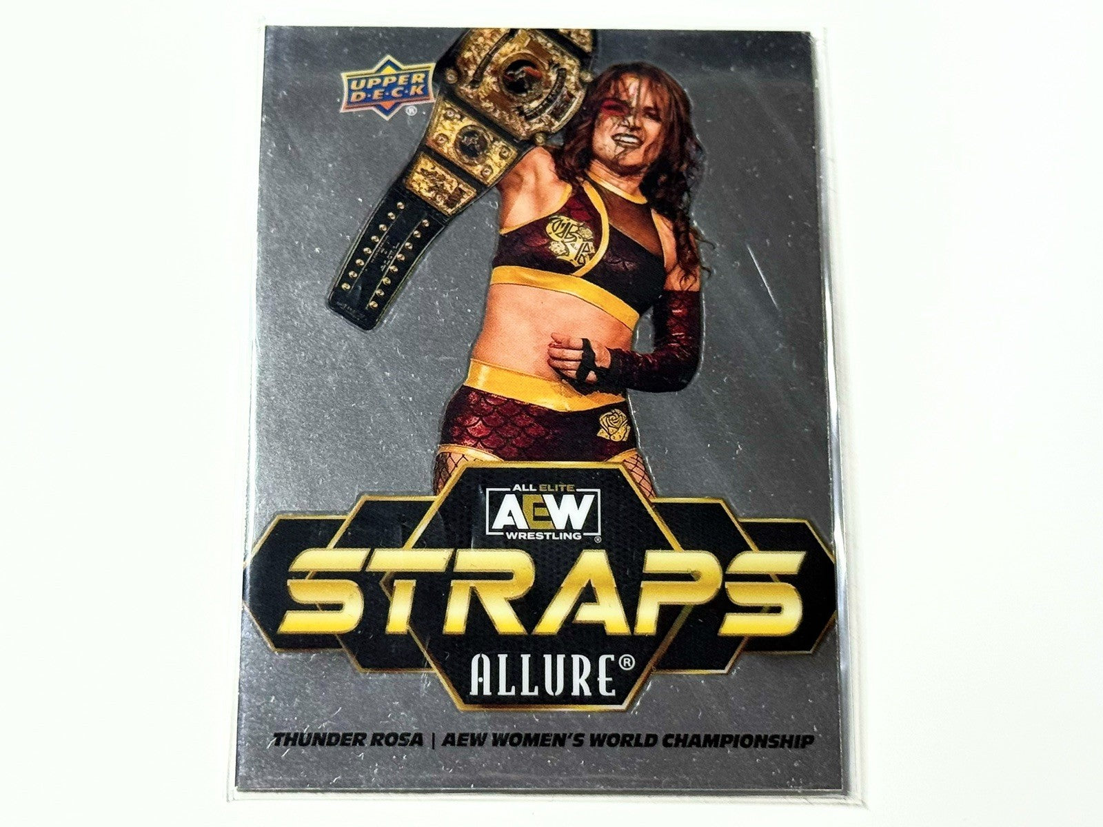 2024 Upper Deck AEW Allure Thunder Rosa Straps World Championship Card S-13