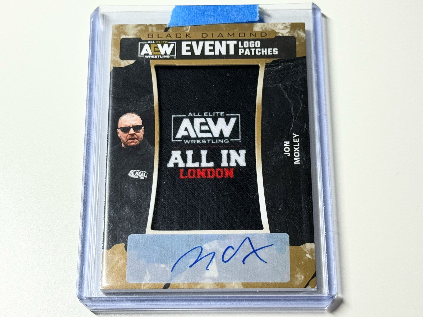 2024 Upper Deck AEW Black Diamond Jon Moxley All In 2023 Patch /49 Autographed Card LPAI-8