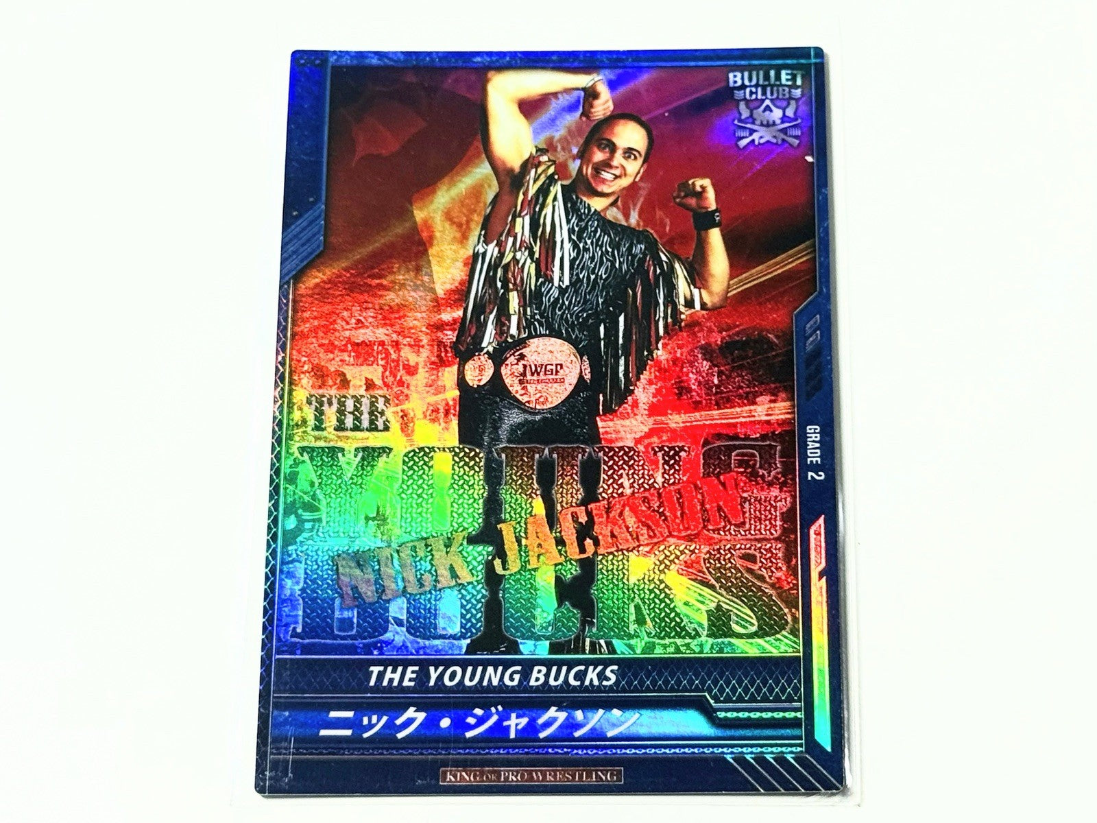 2014 Bushiroad NJPW King of Pro-Wrestling Nick Jackson Champion Foil Card BT09-010RR