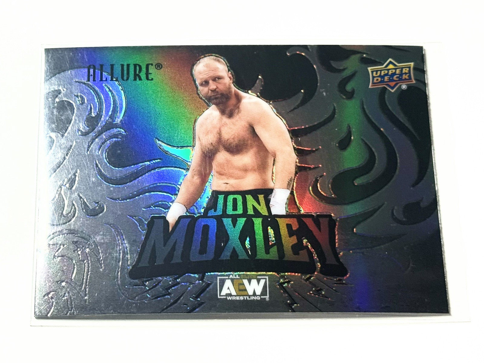 2024 Upper Deck AEW Allure Jon Moxley Black Rainbow Horizontal Card #129