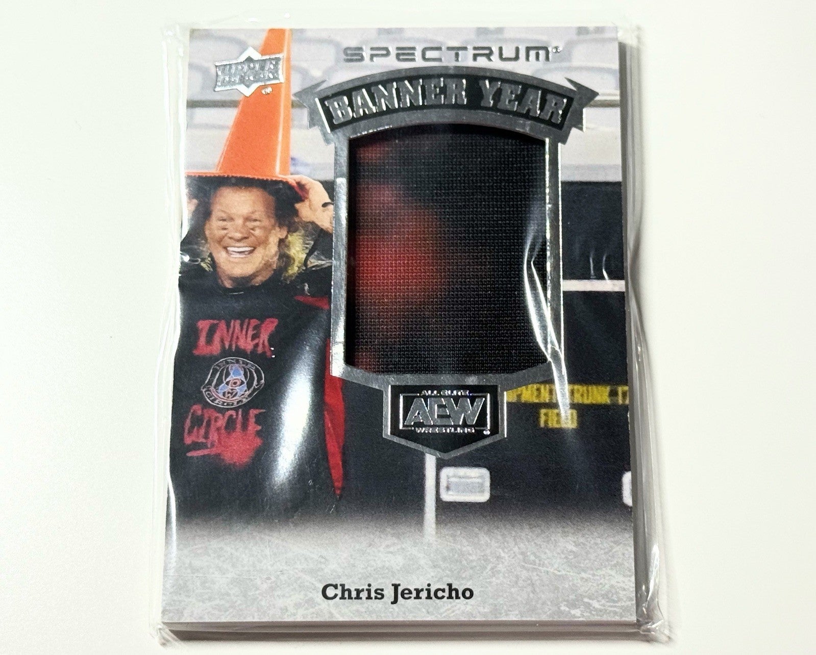 2021 Upper Deck AEW Spectrum Chris Jericho Banner Year Relic Card BY-1