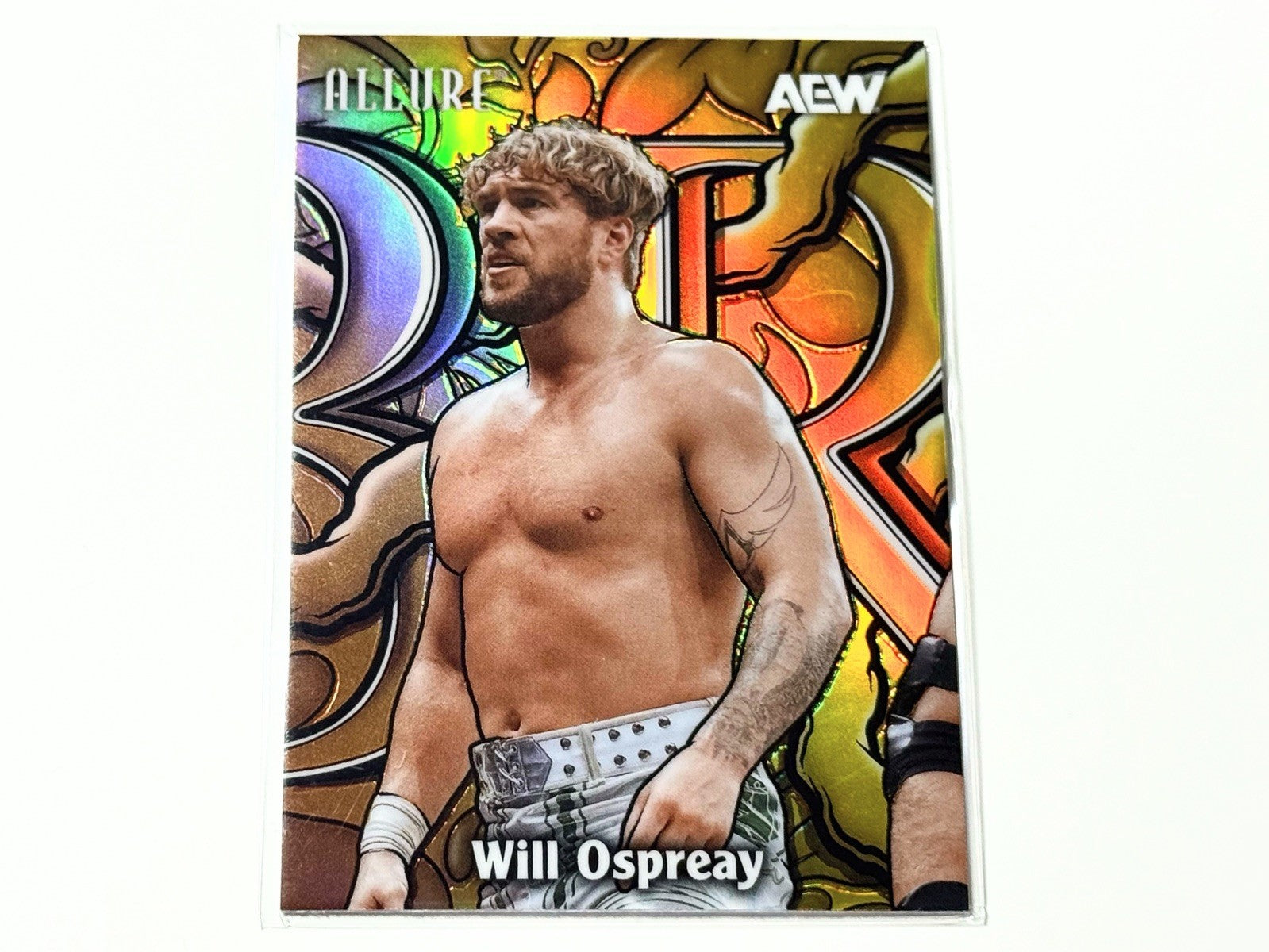 2026 Upper Deck AEW Allure Will Ospreay Orange Yellow Color Flow Card CF-15
