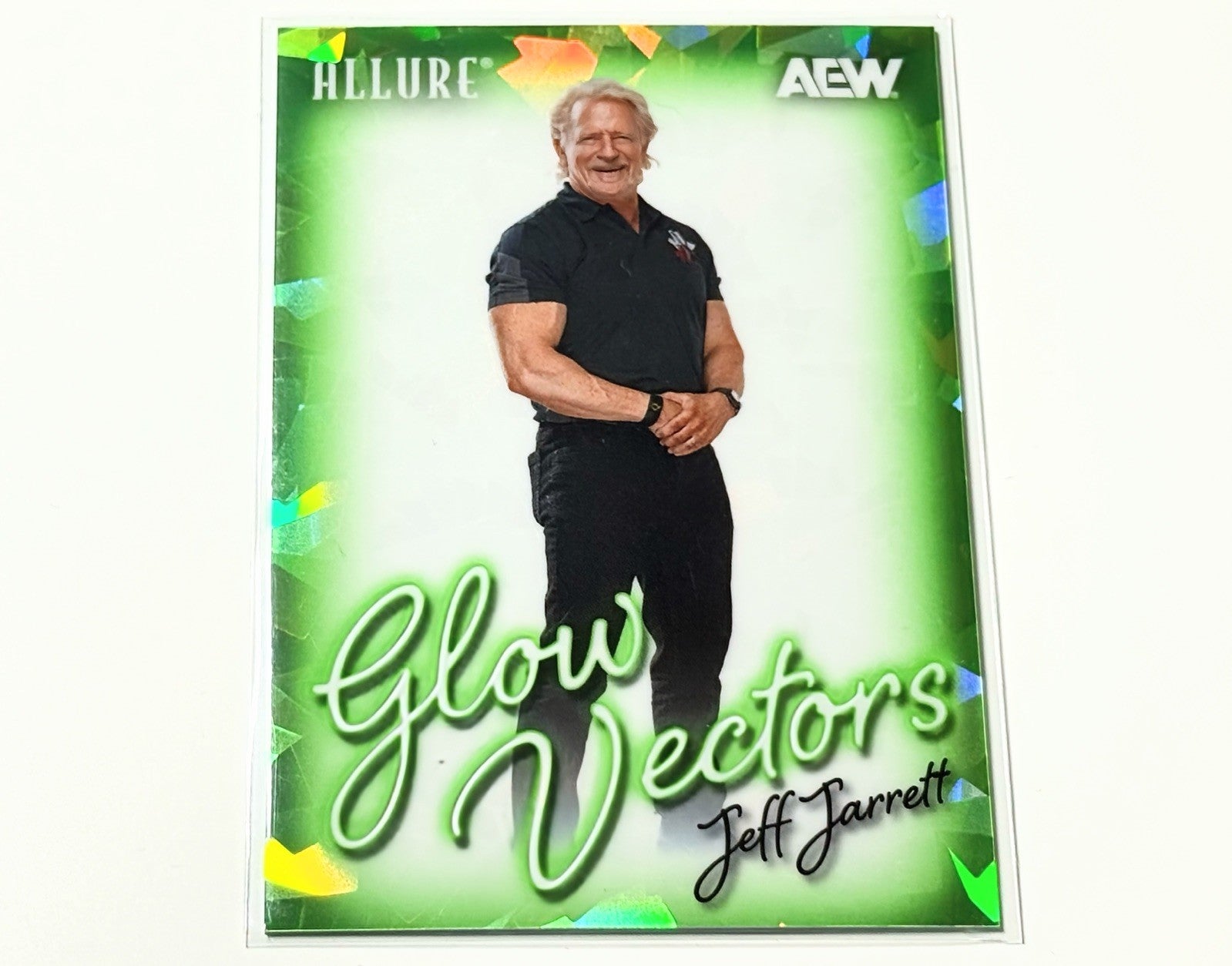 2026 Upper Deck AEW Allure Jeff Jarrett Glow Vectors Green /99 Card GV-20