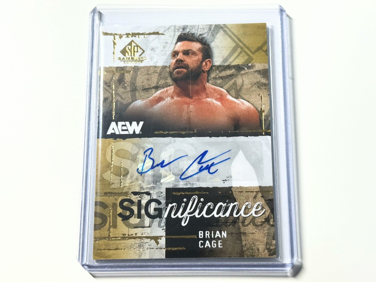 2025 Upper Deck AEW SP Game Used Brian Cage Significance Autographed Card SIG-BC