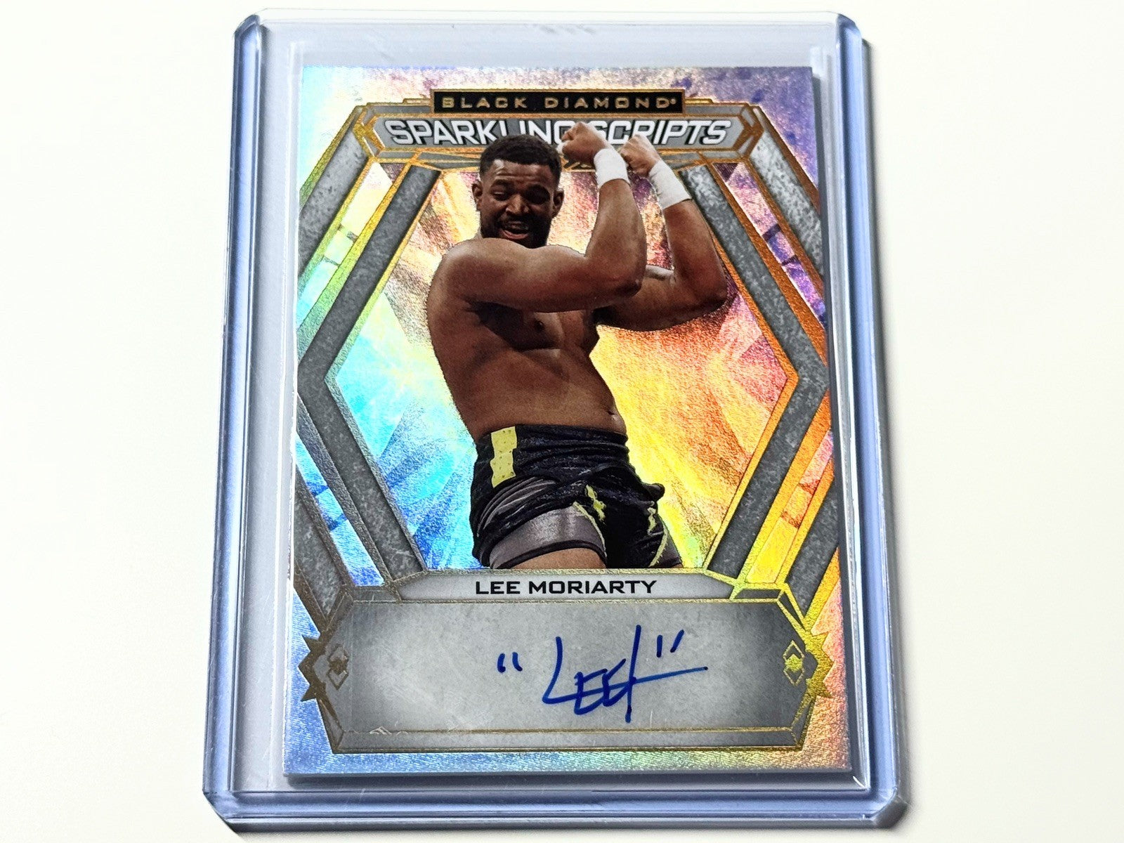 2024 Upper Deck AEW Black Diamond Lee Moriarty Sparking Scripts Autographed Card SS-LM