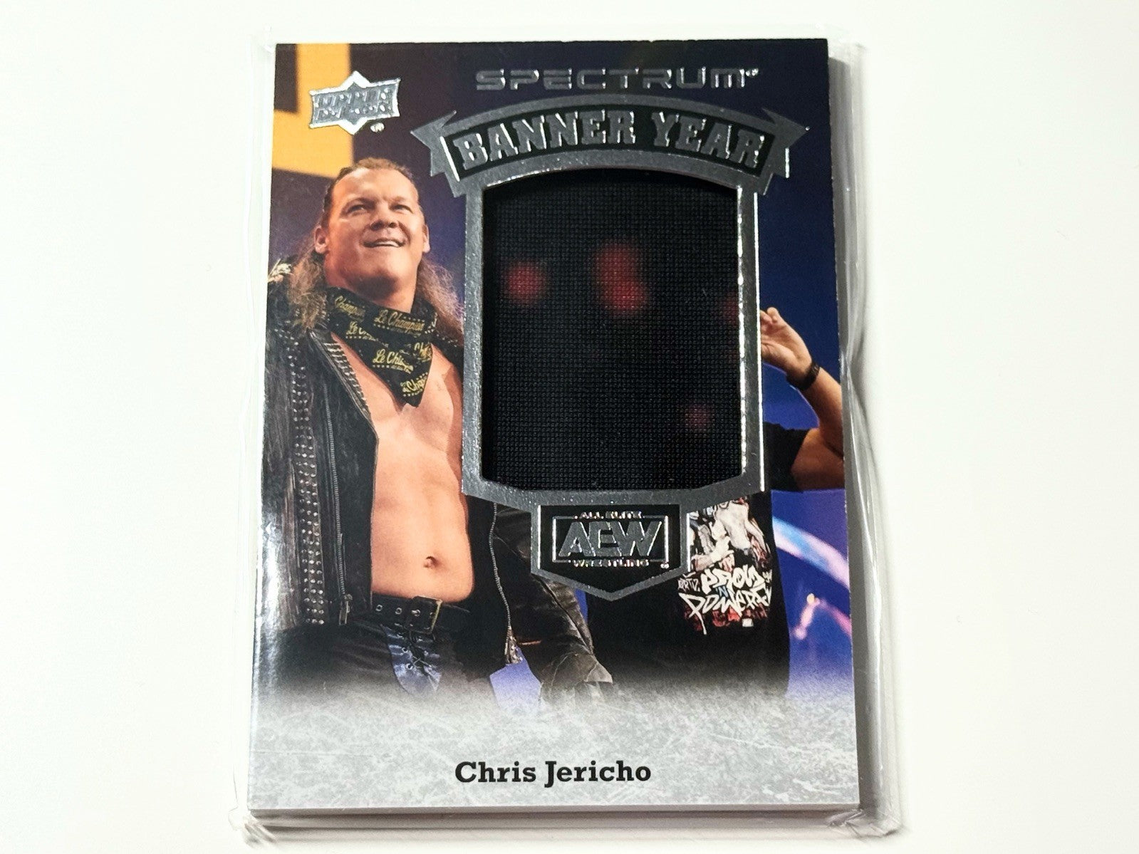 2021 Upper Deck AEW Spectrum Chris Jericho Banner Year Relic Card BY-3
