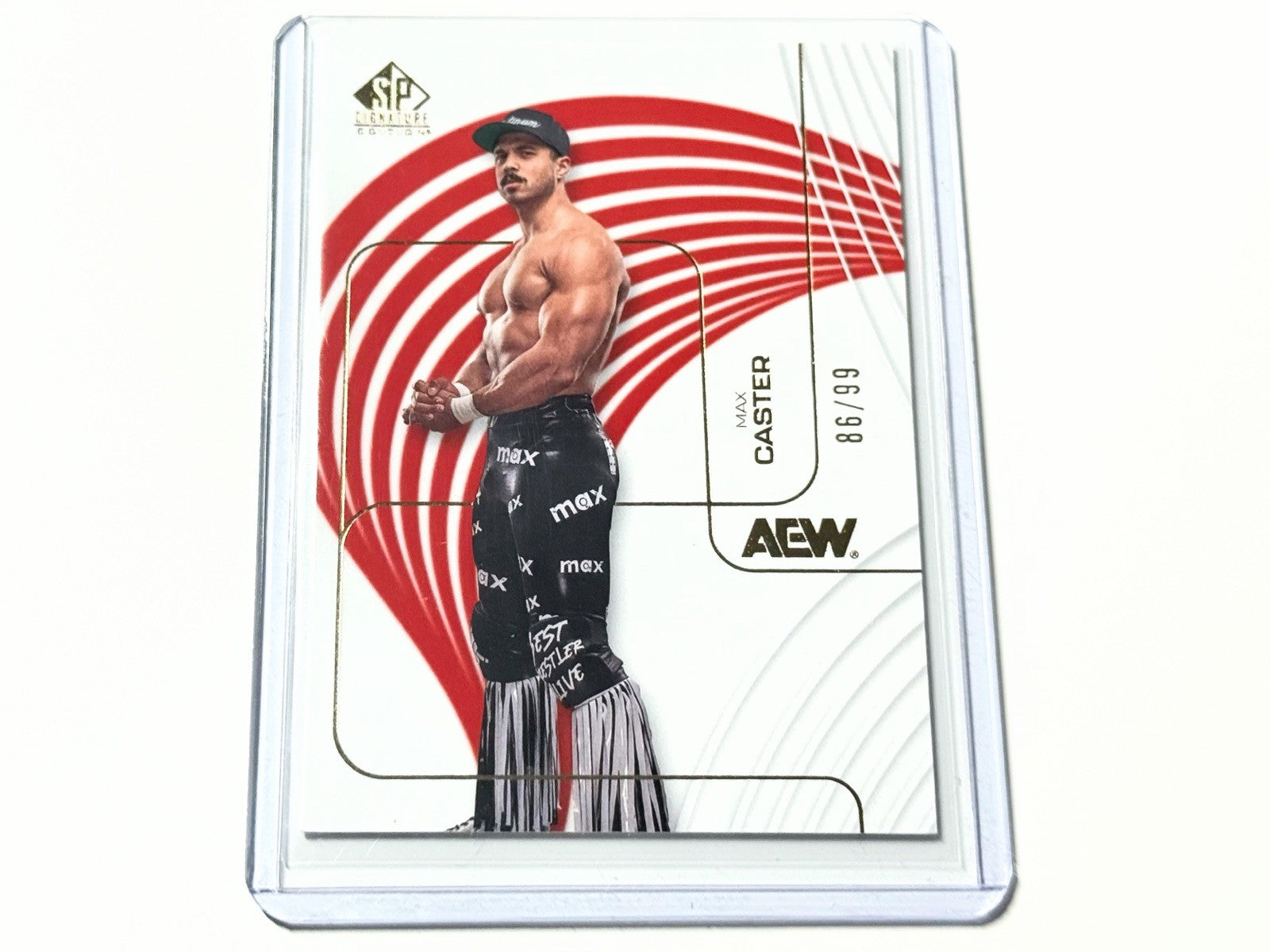 2026 Upper Deck AEW SP Signature Edition Max Caster /99 Red Card #65