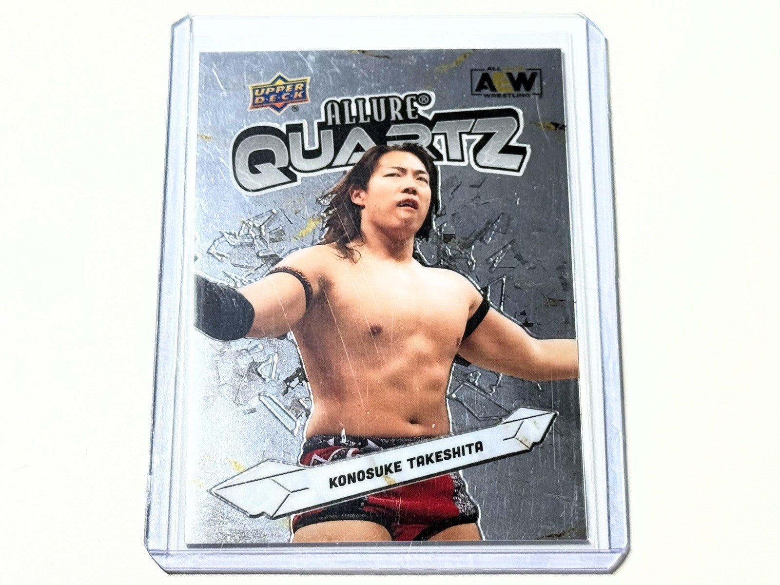2024 Upper Deck AEW Allure Konosuke Takeshita Quartz Card AQ-11