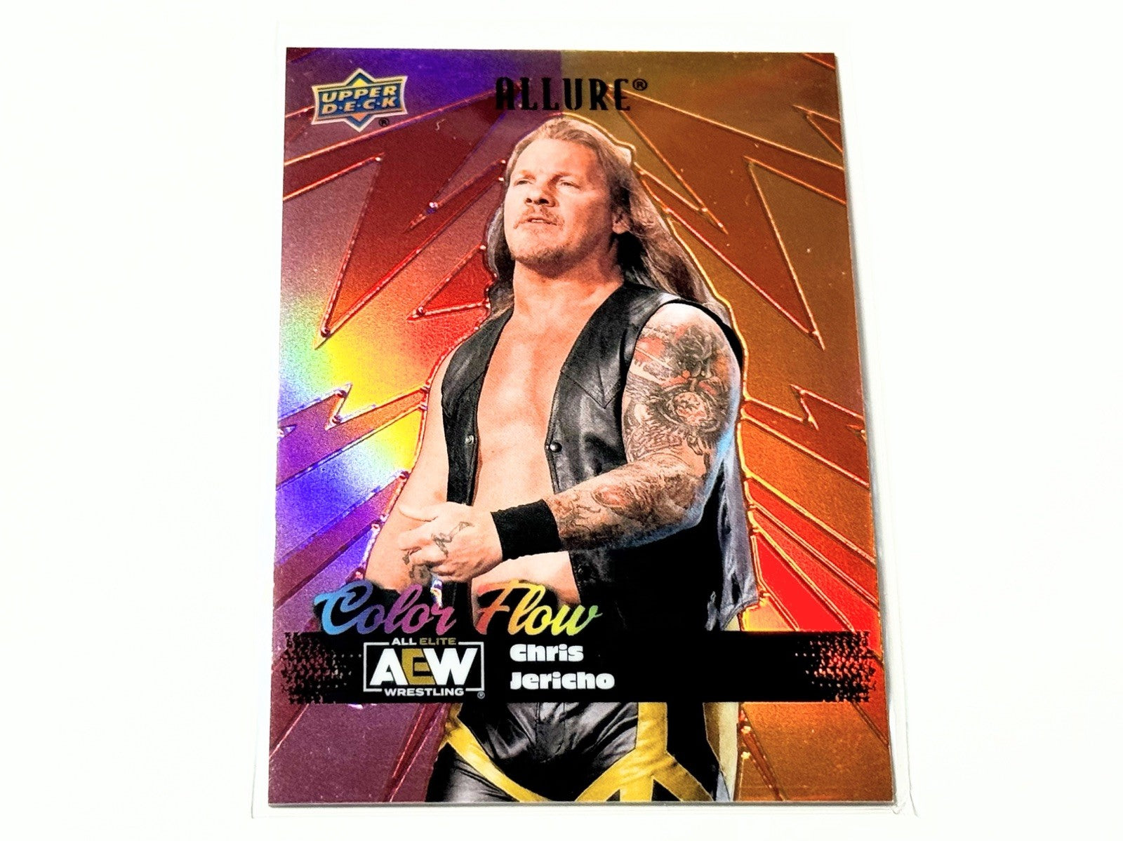 2024 Upper Deck AEW Allure Chris Jericho Red Orange Color Flow Card CF-23