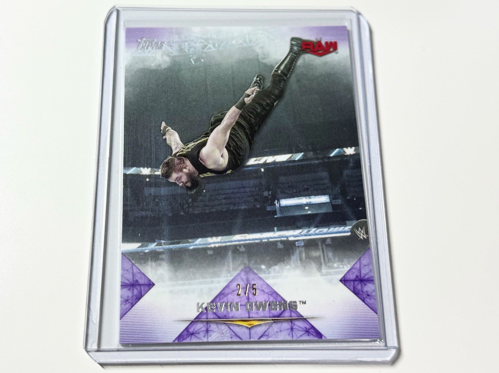 2020 Topps WWE Undisputed Kevin Owens Purple Parallel /5 Card #15