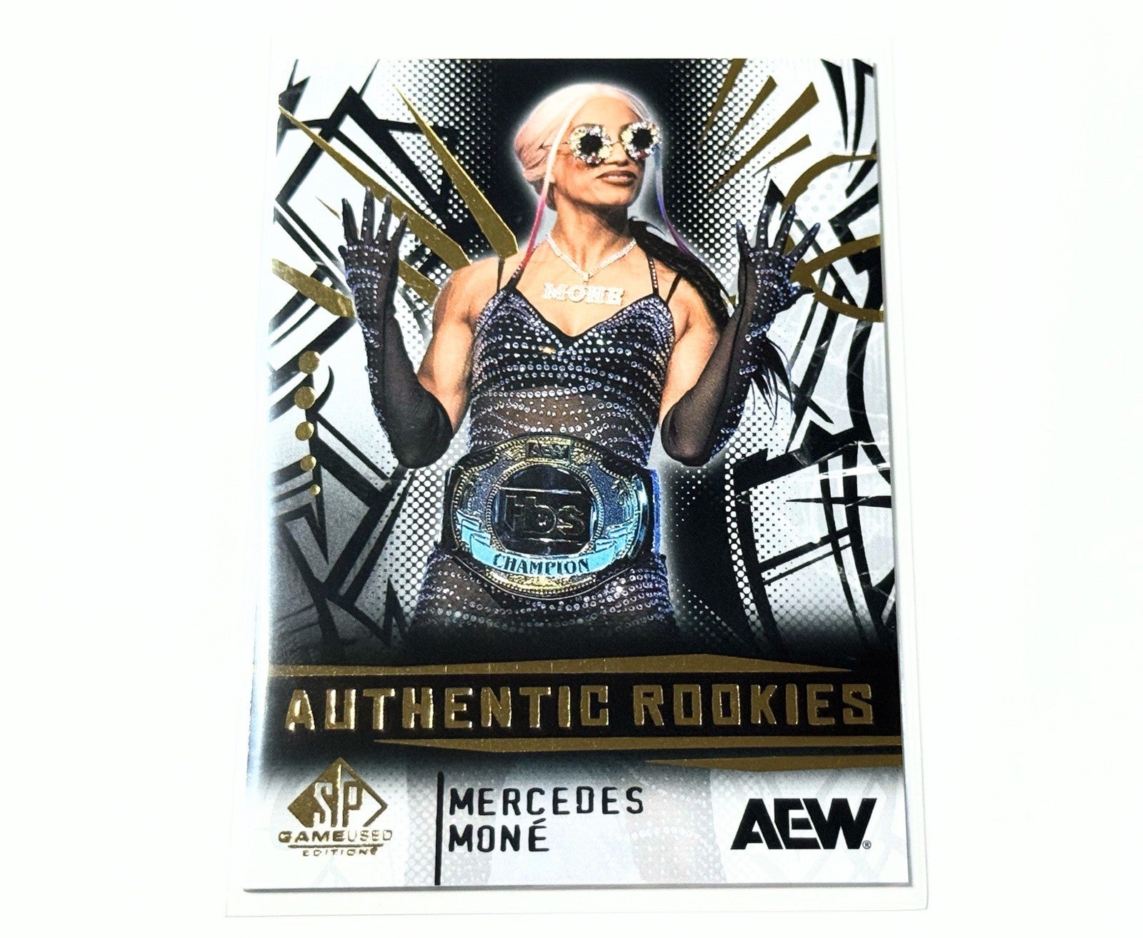 2025 Upper Deck AEW SP Game Used Mercedes Mone Authentic Rookies Base Card #98