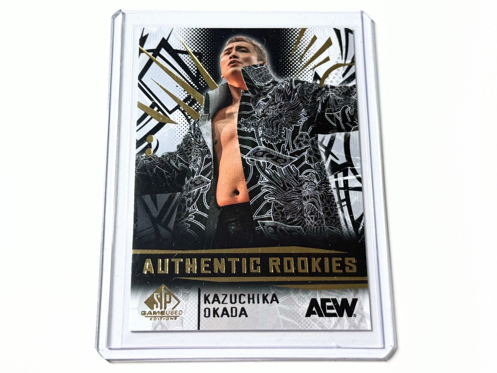 2025 Upper Deck AEW SP Game Used Kazuchika Okada Authentic Rookies Base Card #96
